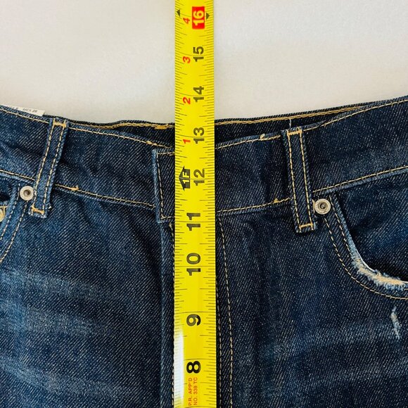 Zara Women Distressed Slim Full-Length Straight Leg Mid Rise Blue Jeans Sz 6 NWT - Picture 14 of 16